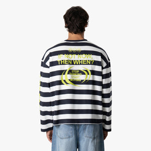 MOVING BOXY LS | NAVY/WHITE