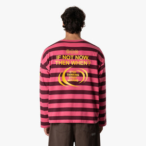 MOVING BOXY LS | PINK/BURGUNDY